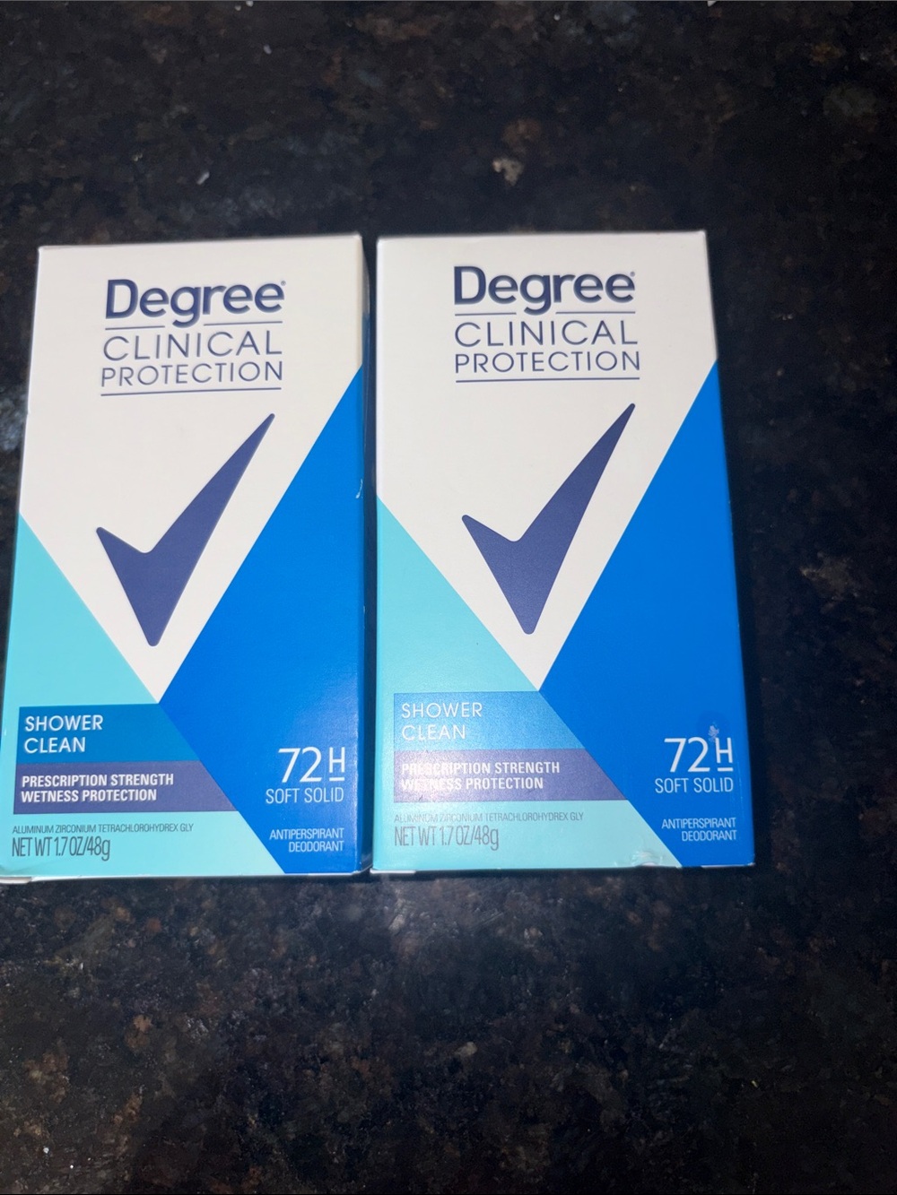 Degree Clinical Protection Anti-Perspirant Deodorant Shower Clean Bundle of Two